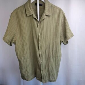 Jaywalker Mens XXL Open Knit Cabana‎ Button Down Shirt Sage Green JCPT041766